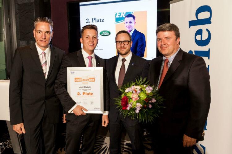Jan Klubek beim Junioar Award 2015